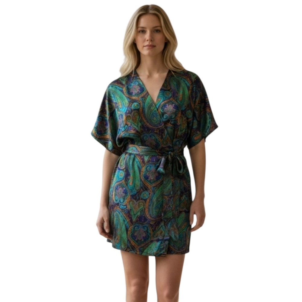 Vintage Calofornia Miss Open Front Soft & Silky Style Robe. Medium. - Picture 2 of 14